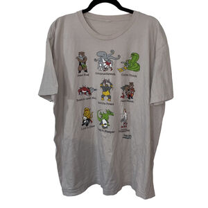 Men's Woot! Gray Funny Animal Wrestling Graphic Print T-Shirt Size 2XL